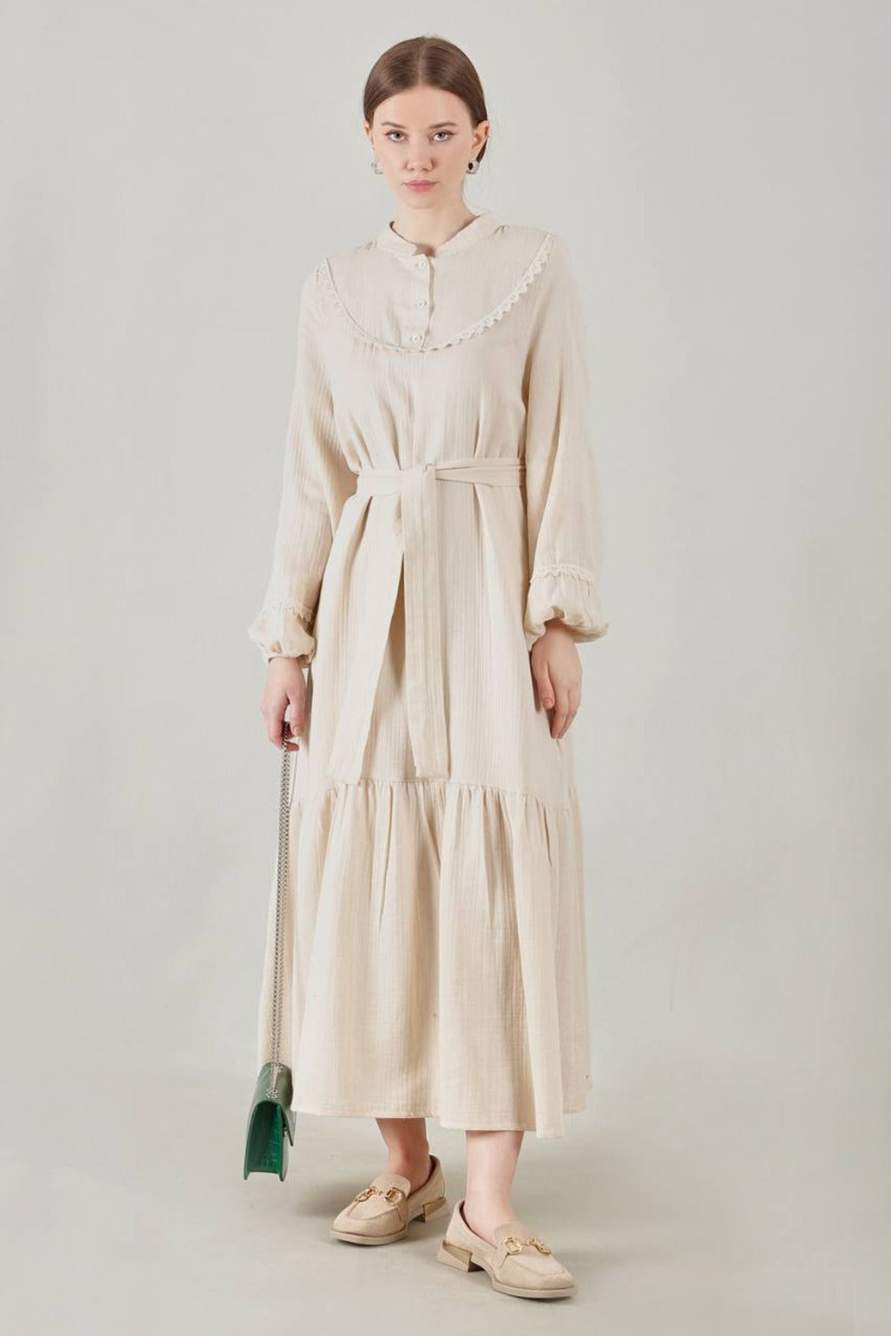 Cream sale dress modest