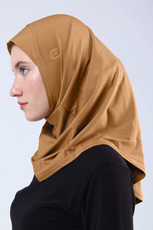 Elegant Full-Coverage Sport Scarf | Light caramel