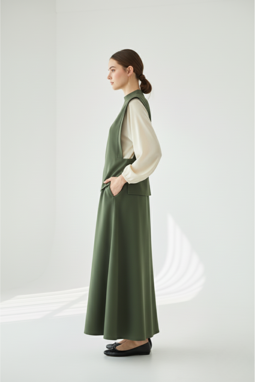 Harvest Harmony Modest Skirt Set | Green