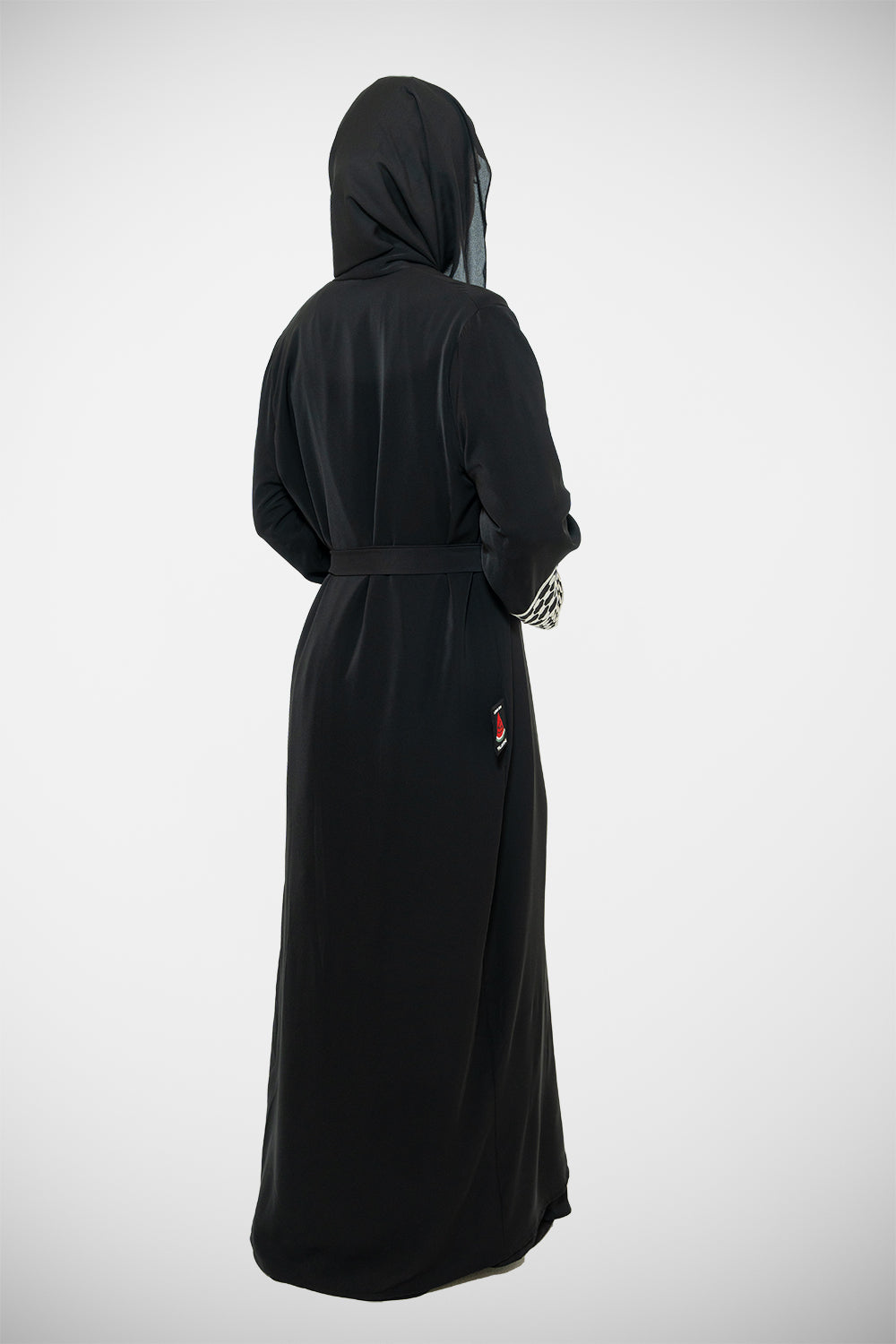 Kuffiyeh Modest Open Abaya | Black