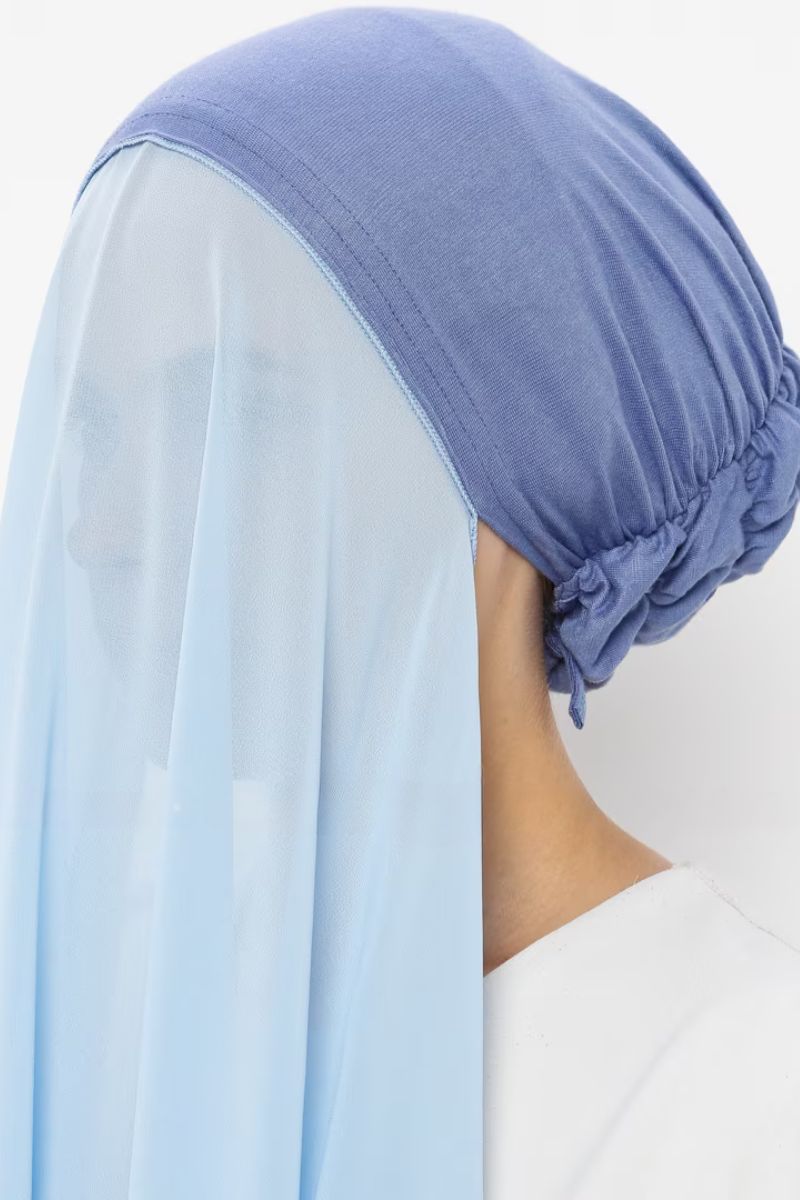 Everyday Chiffon Hijab with Undercap | baby Blue