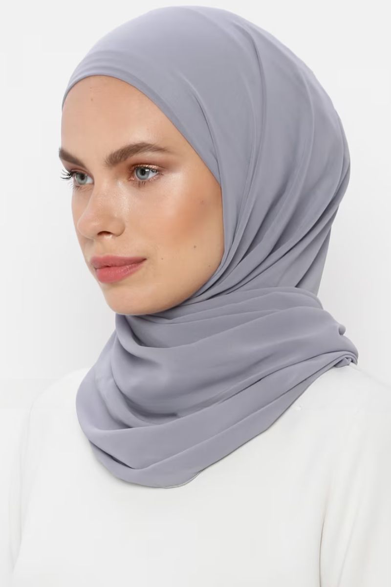 Everyday Chiffon Hijab with Undercap | Grey