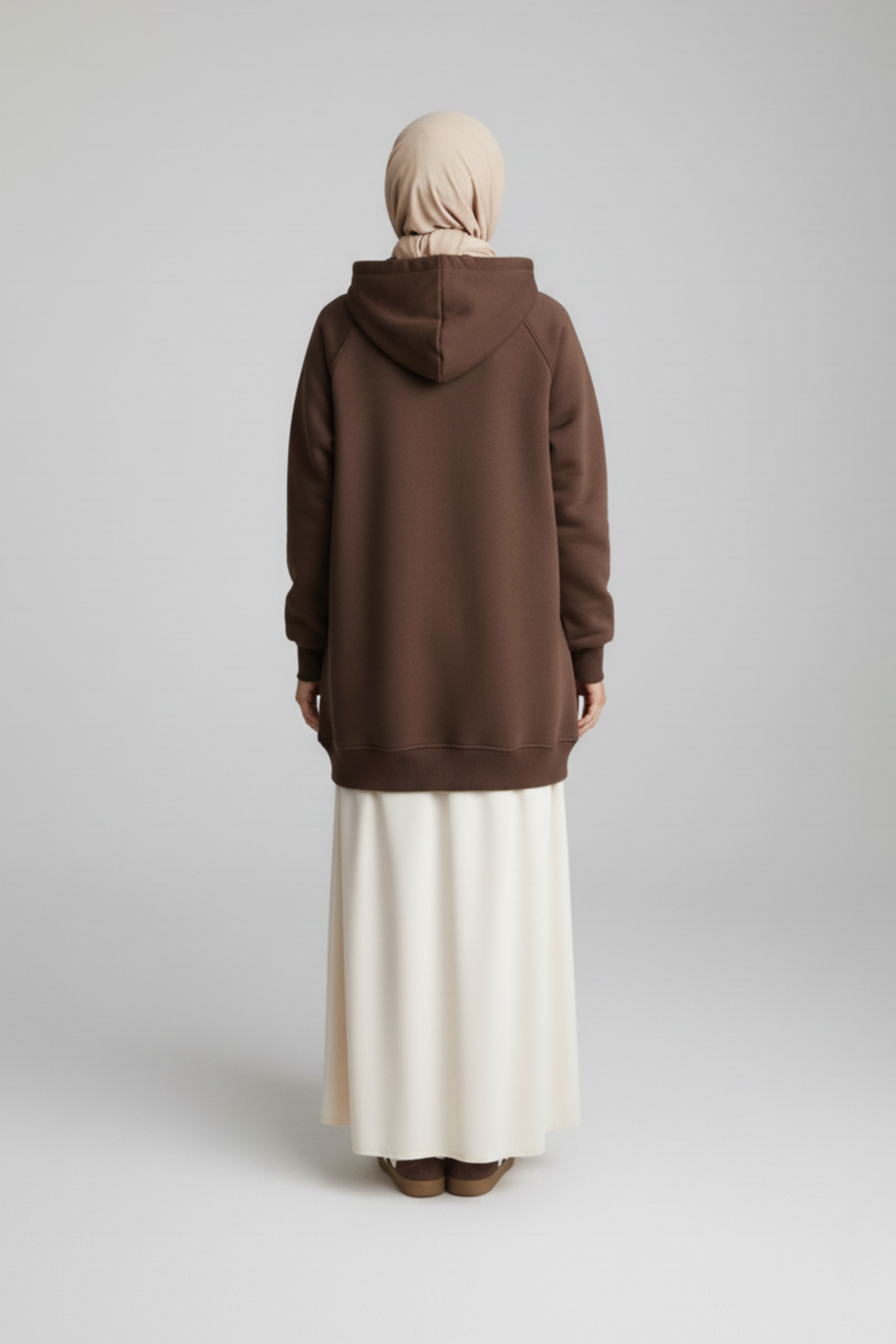 CozyCore Modest Hoodie | Chocolate Brown