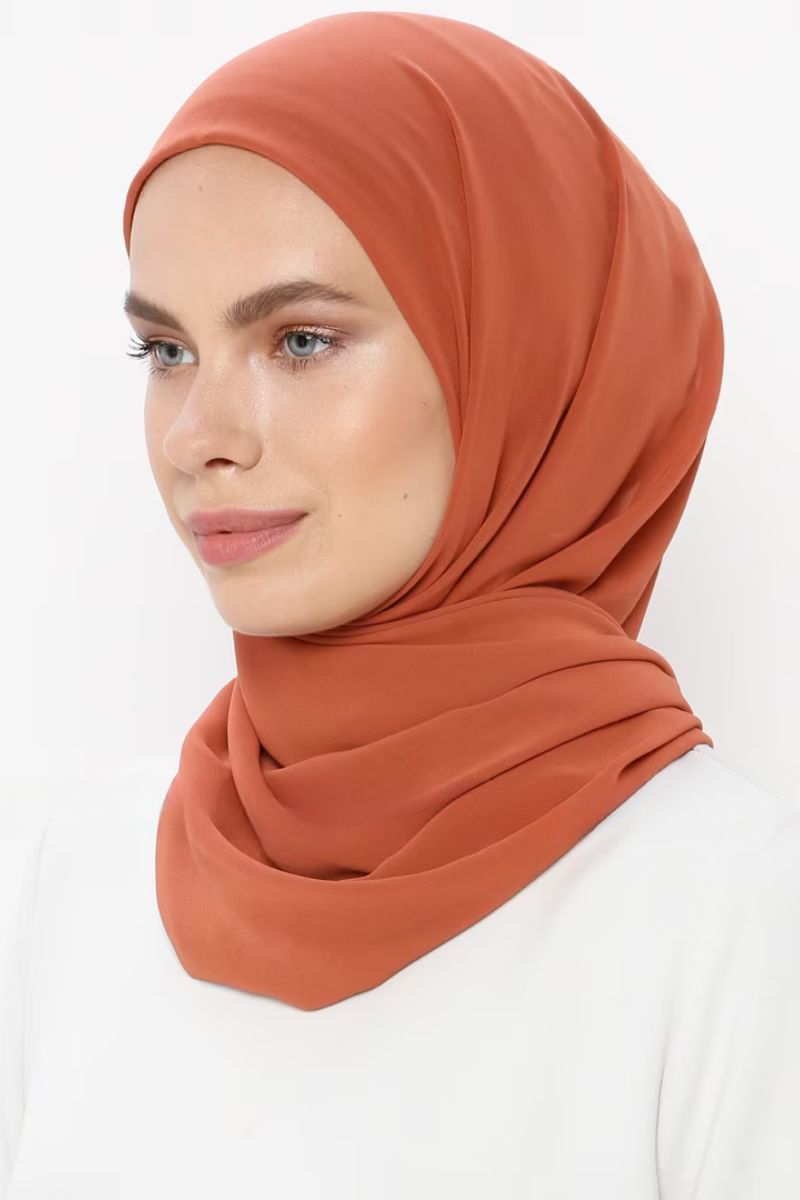 Everyday Chiffon Hijab with Undercap | Orange