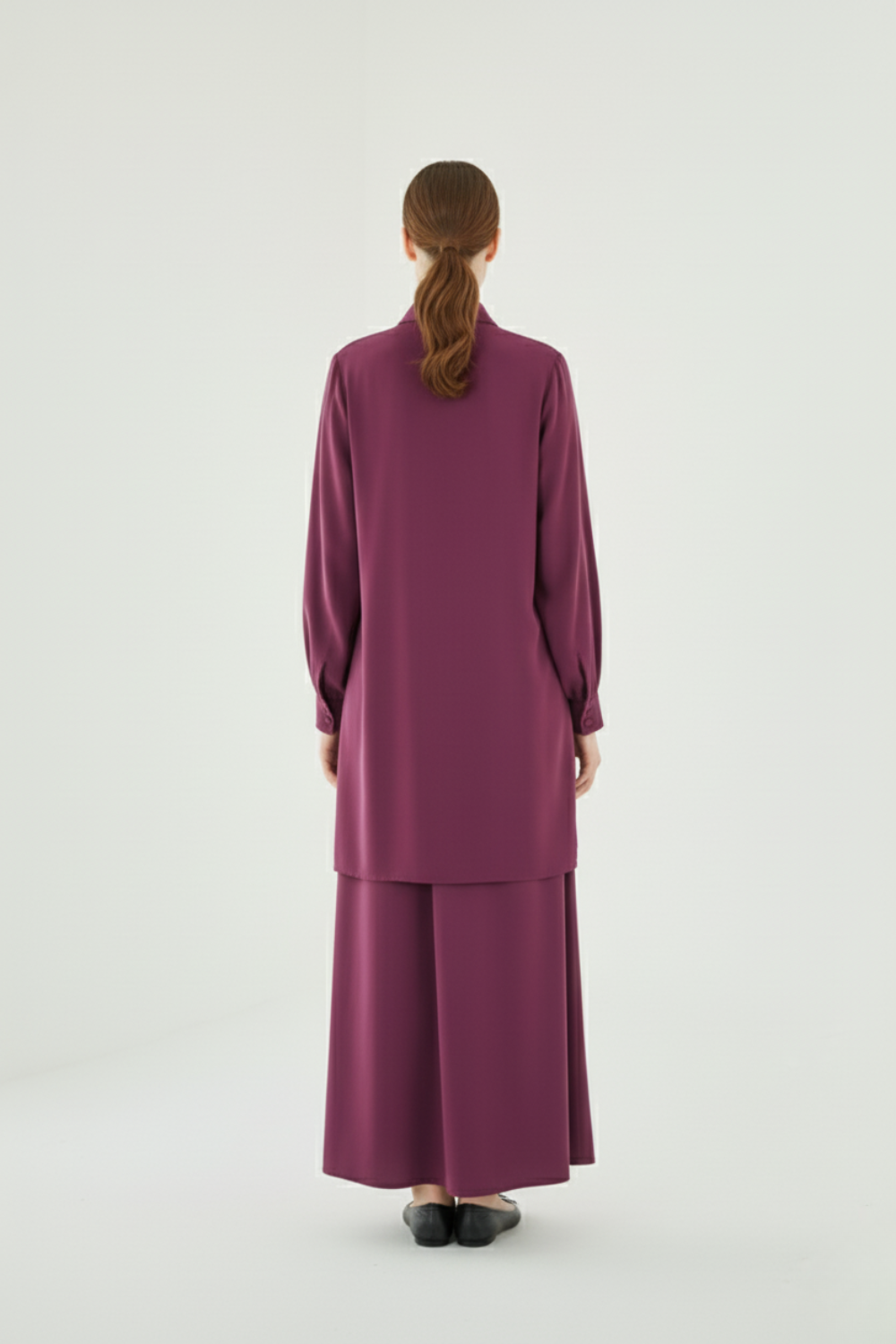 Dana Modest Skirt Set | Maroon