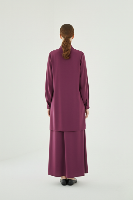 Dana Modest Skirt Set | Maroon