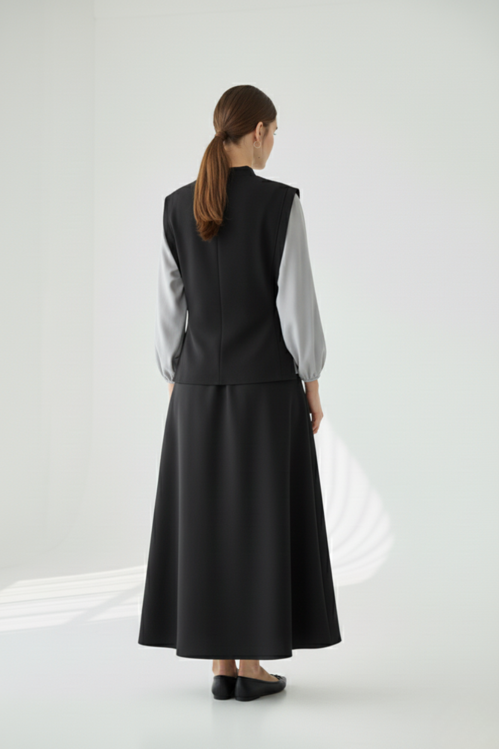 Harvest Harmony Modest Skirt Set | Black