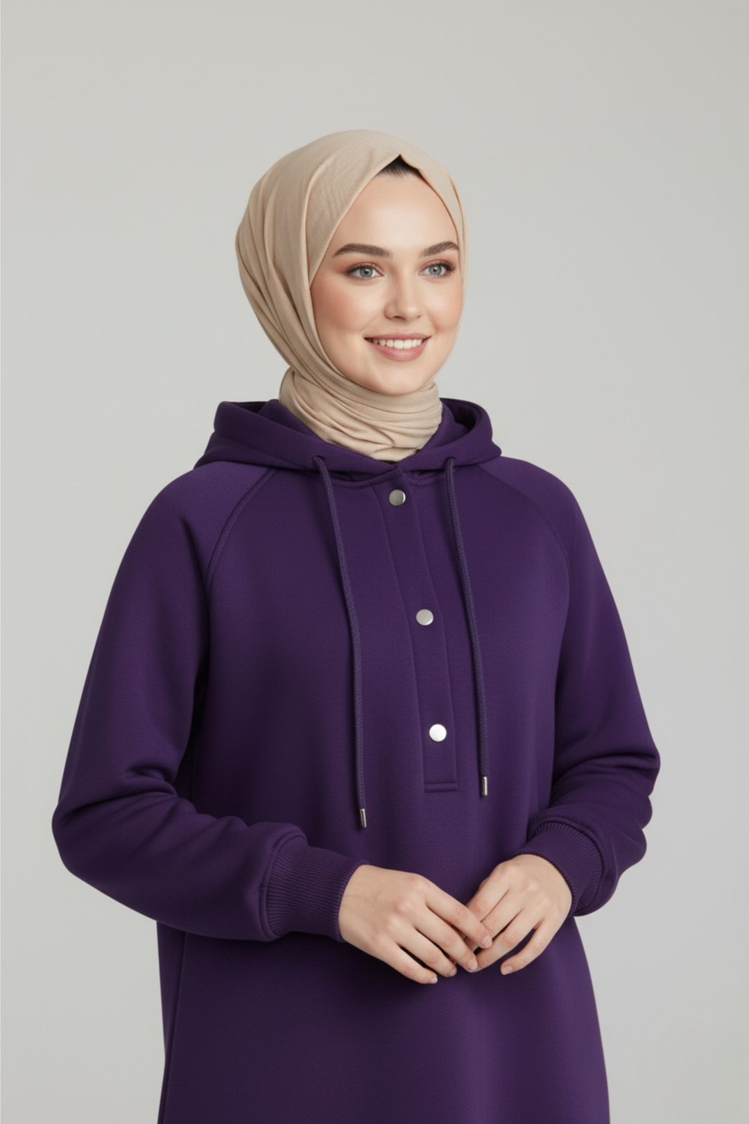 CozyCore Modest Hoodie | Purple
