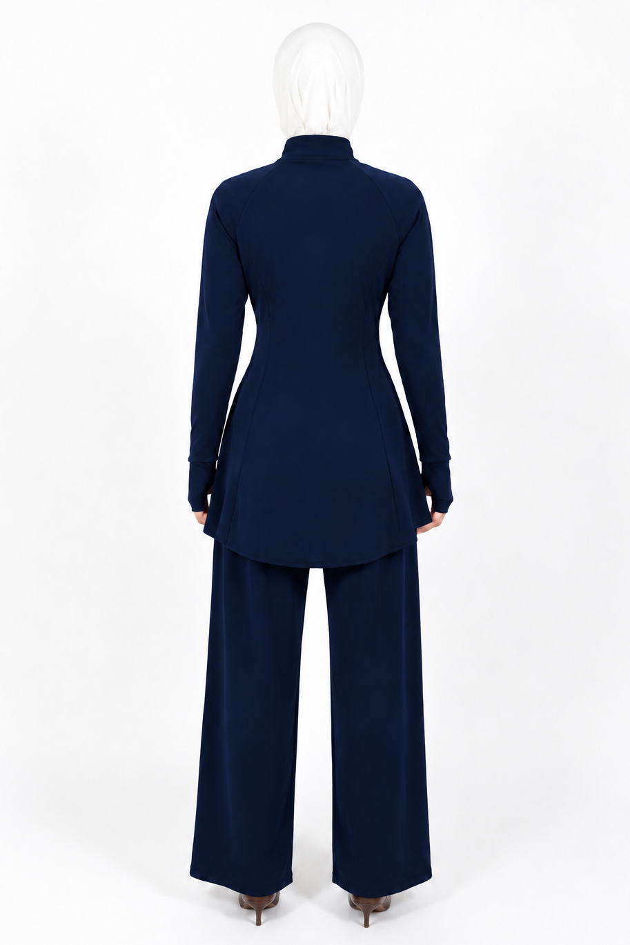 Latifa Flared Modest Zip Tracksuit Set | Navy Blue