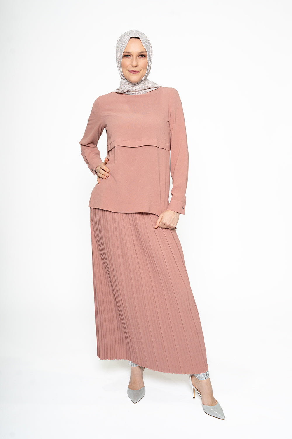 Namaa Modest Skirt Set | Powder Pink