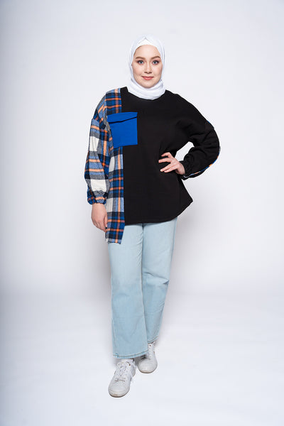Hadeel Oversized Modest Sweatshirt | Black