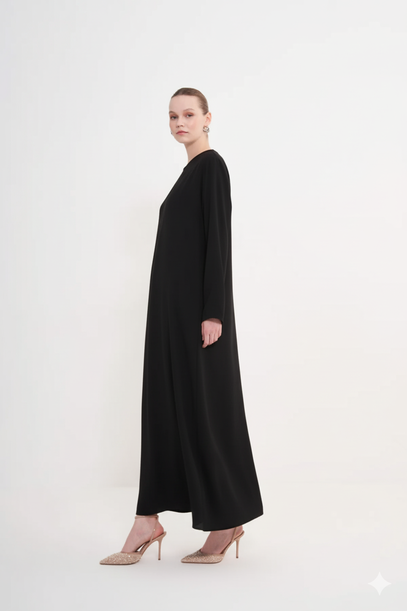Timeless Noir Modest Abaya | Black