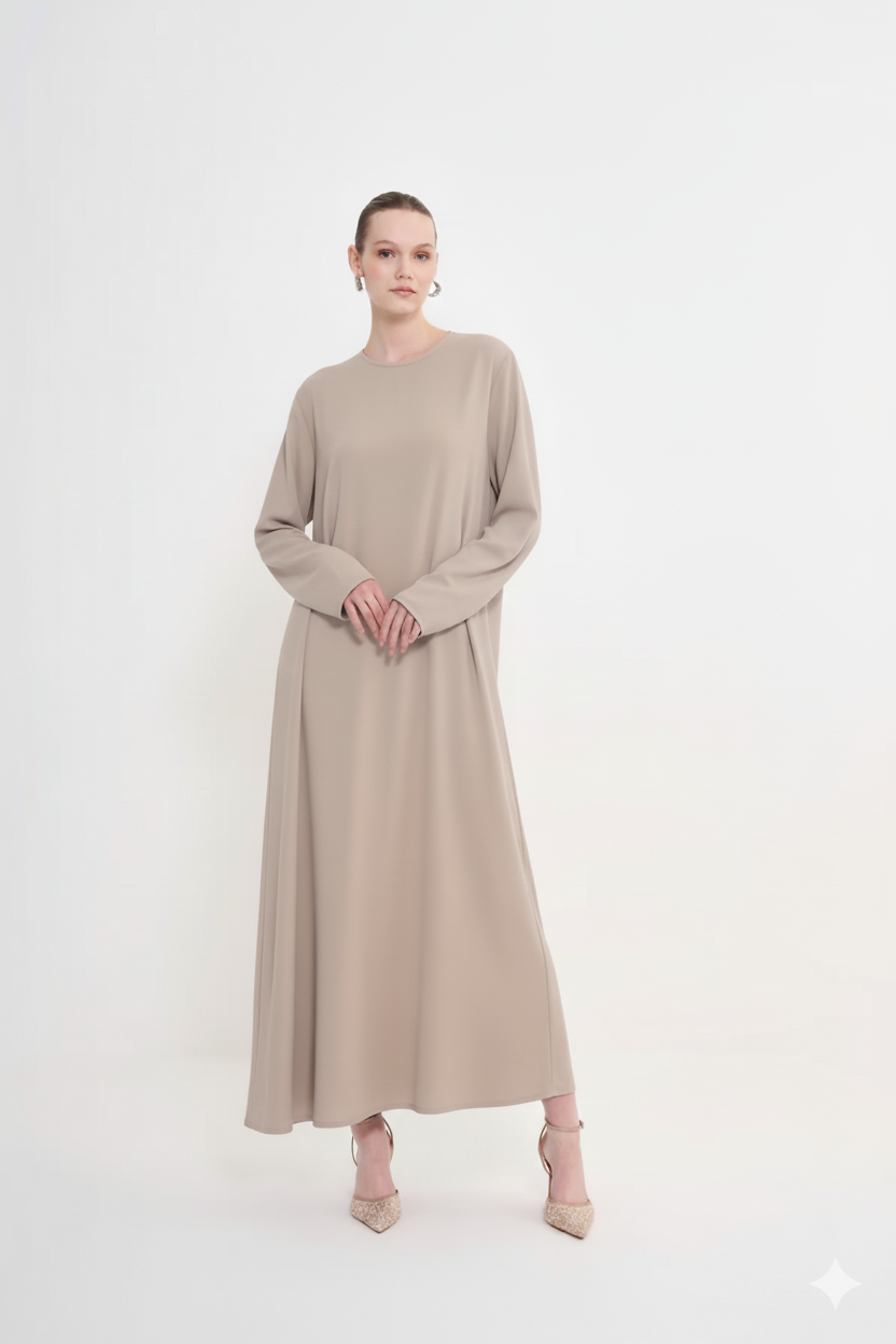 Timeless Noir Modest Abaya | Beige