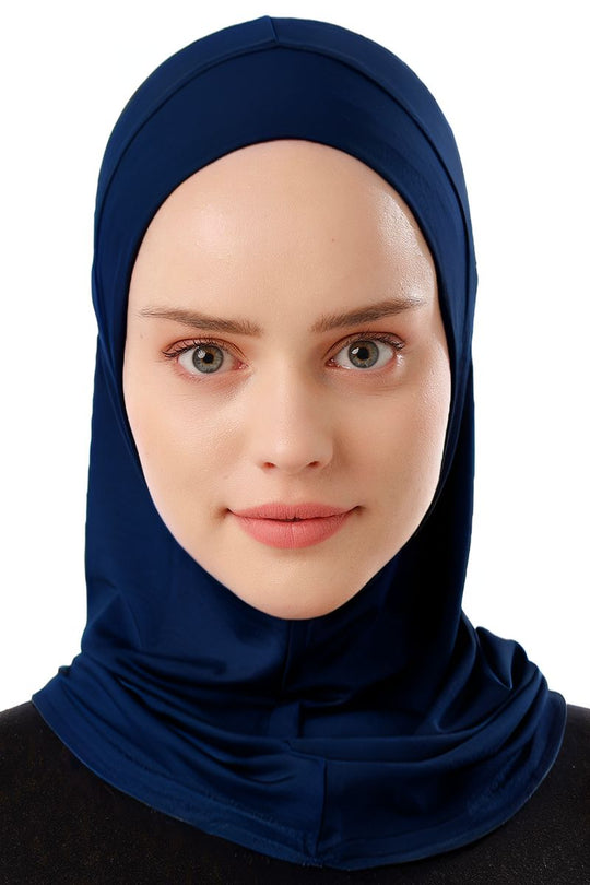 Elegant Full-Coverage Sport Scarf | Dark Blue