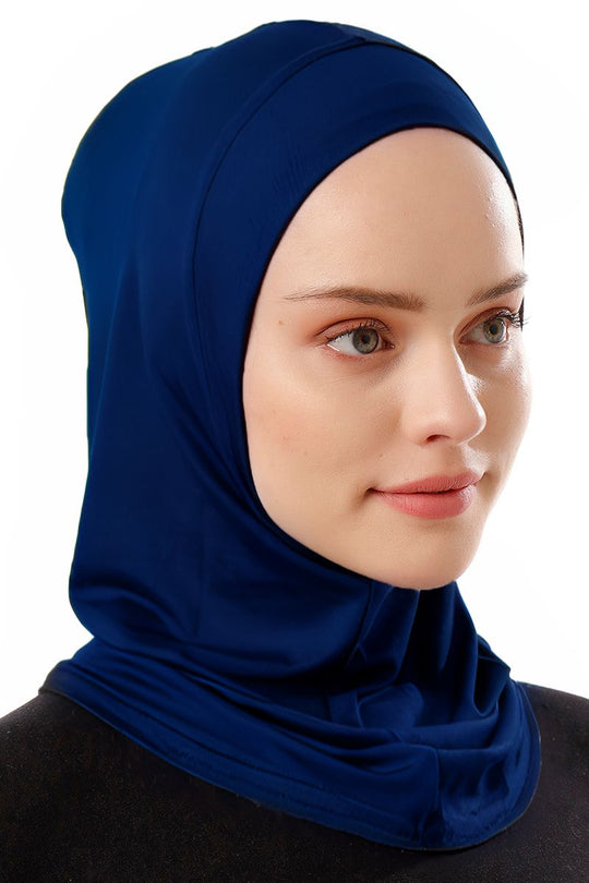 Elegant Full-Coverage Sport Hijab  | Navy Blue