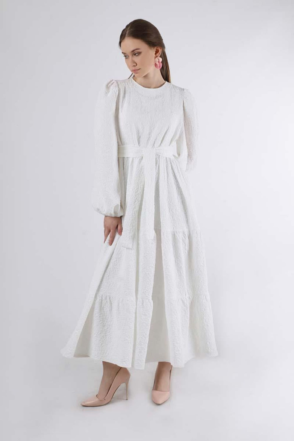 Yara Modest Dress | White