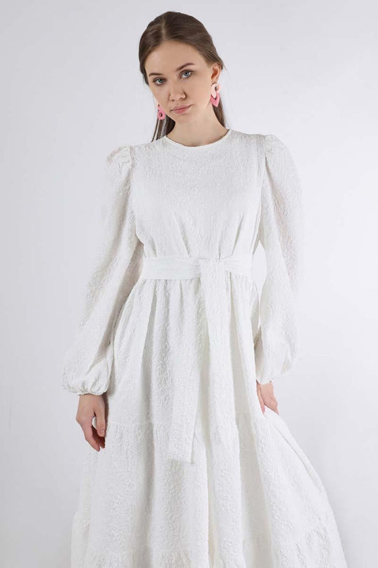 Yara Modest Dress | White