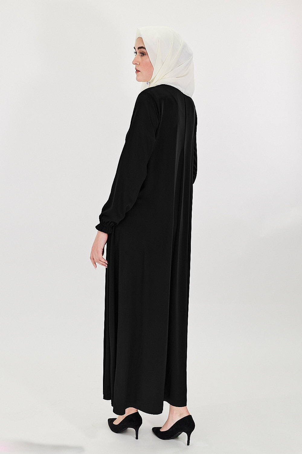 Verdant Grace Modest Abaya | Black