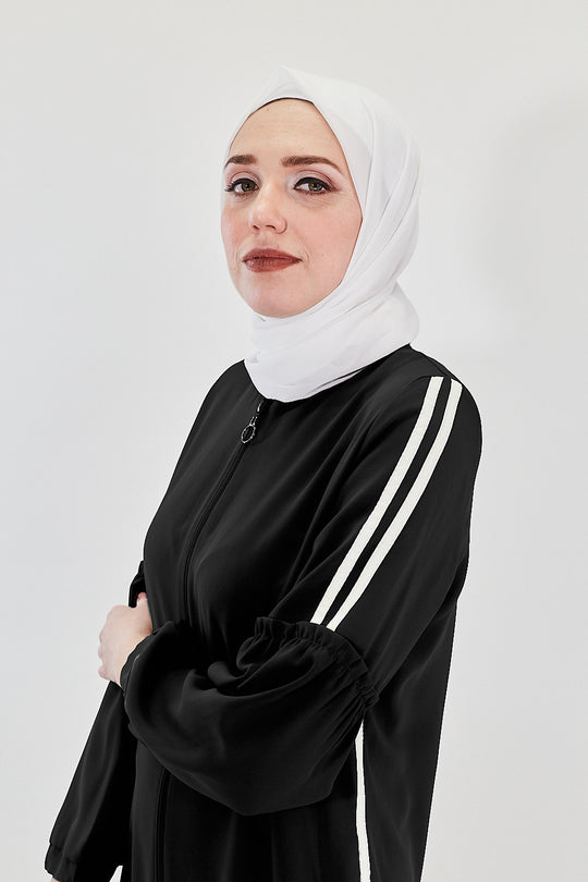 Athletic Elegance Modest Turkish Jilbab | Black