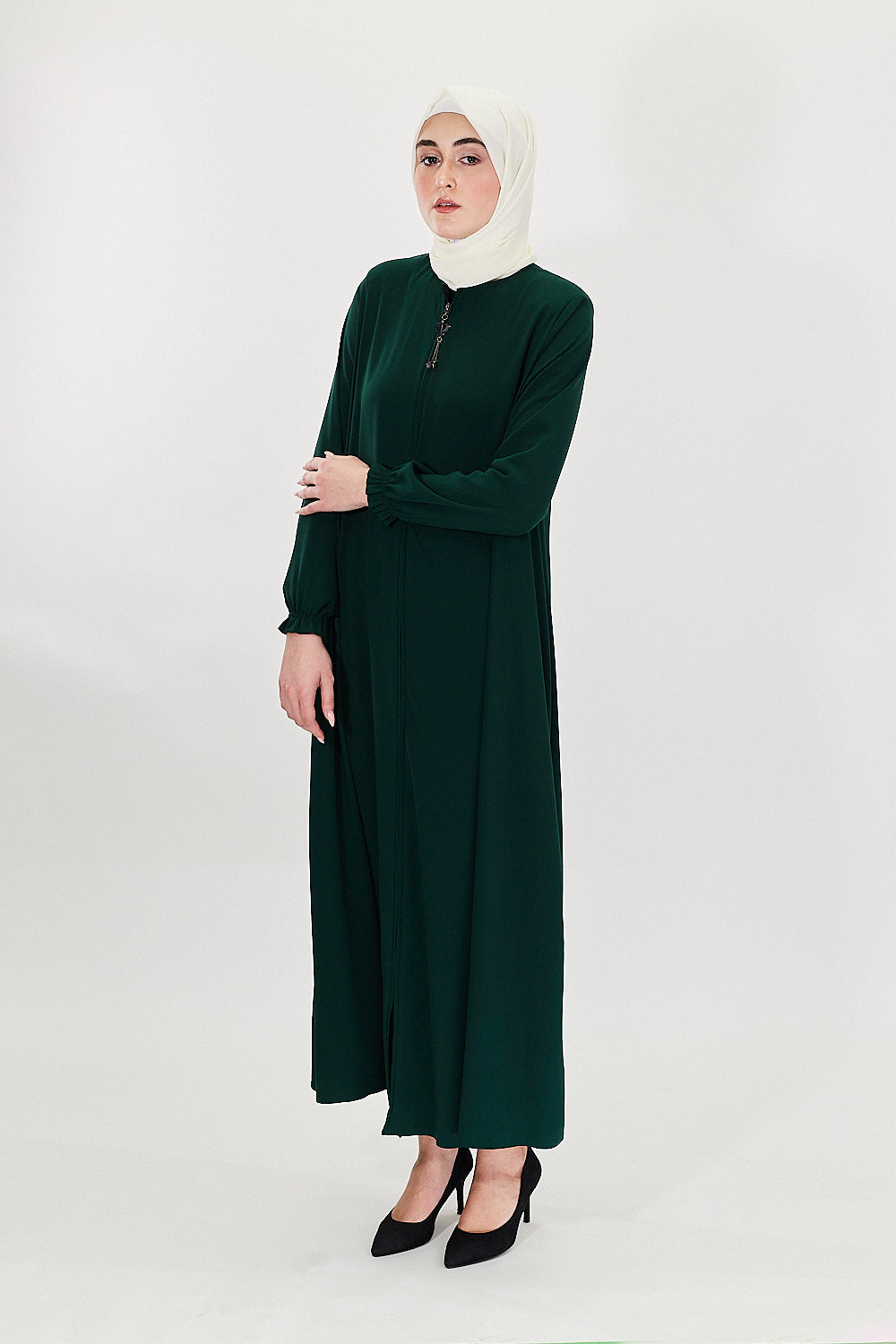 Verdant Grace Modest Abaya | Seent Green 