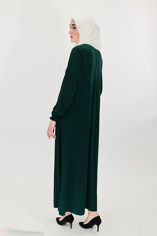 Verdant Grace Modest Abaya | Seent Green 