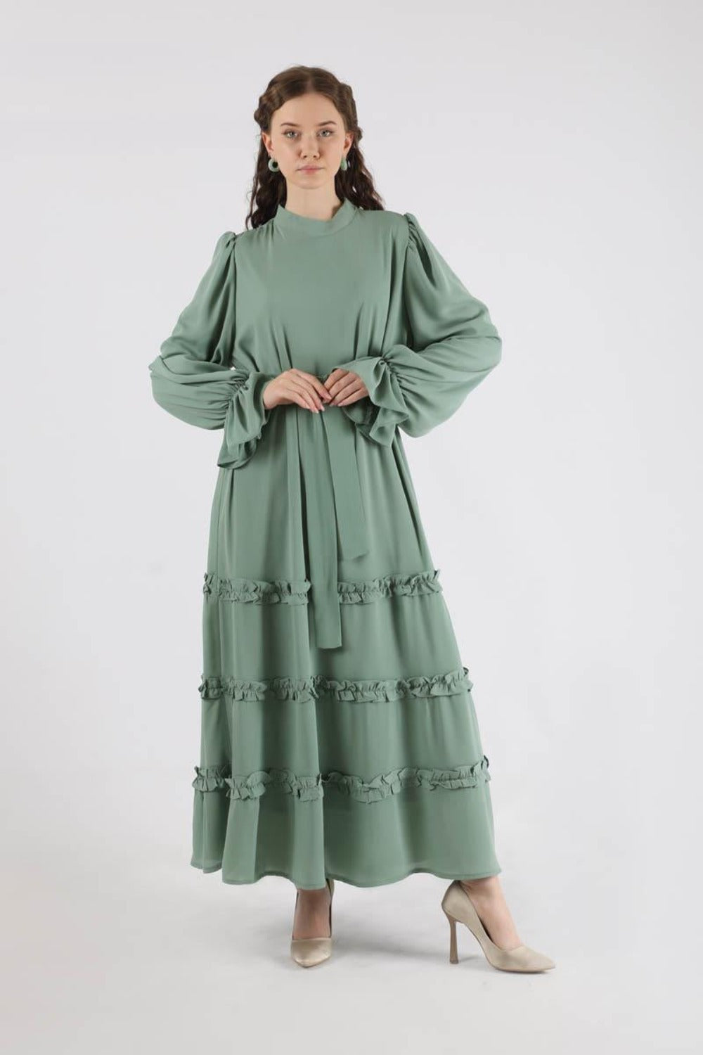 Malak Pure Elegance Modest Dress | Mint
