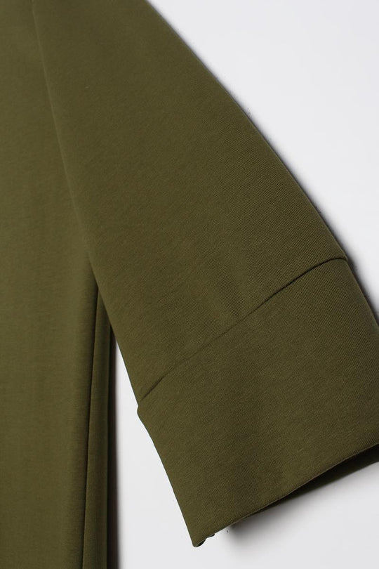 Sara Modest Hooded Chic Maxi Dress | Green