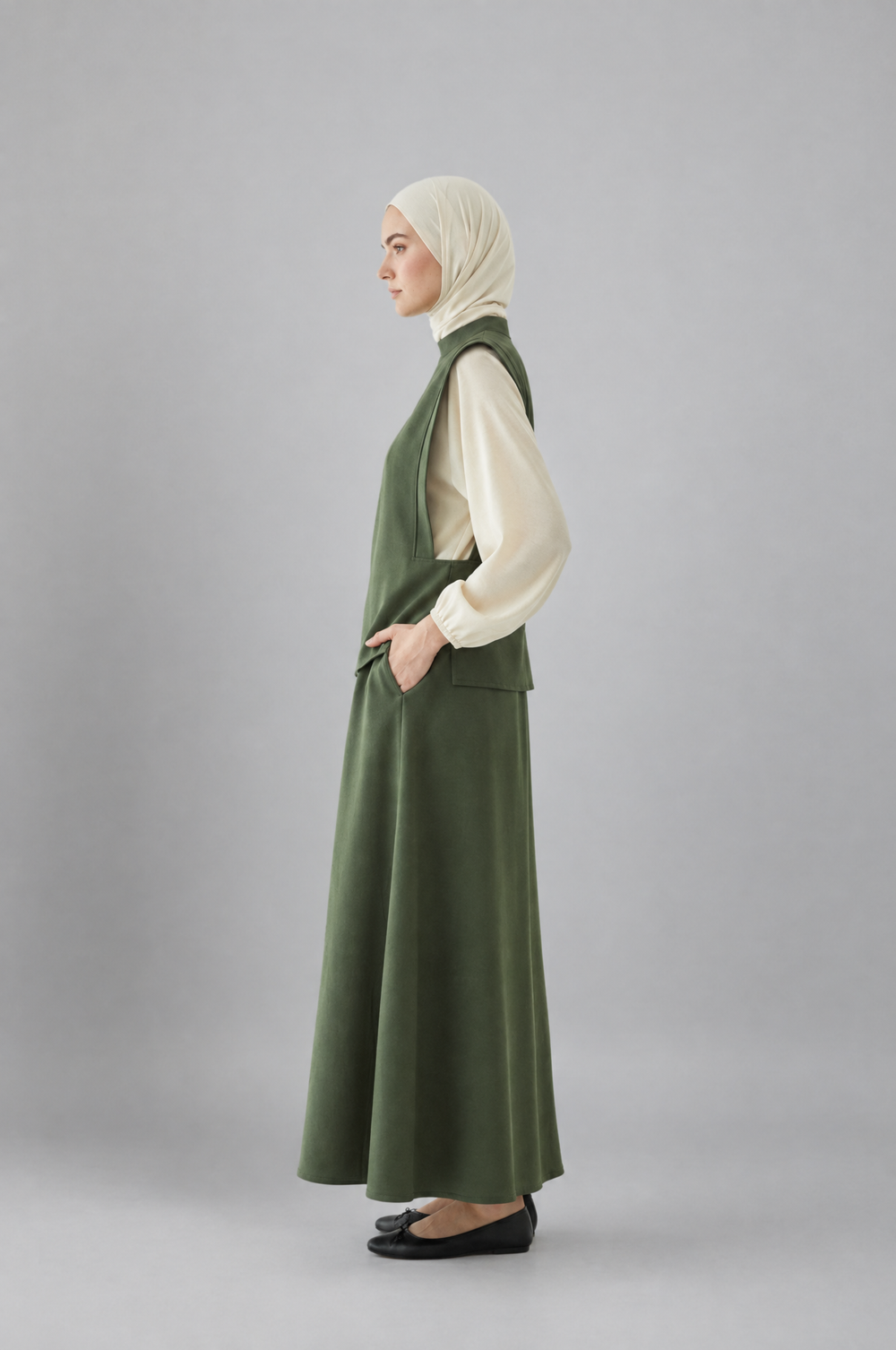 Harvest Harmony Modest Skirt Set in Green
