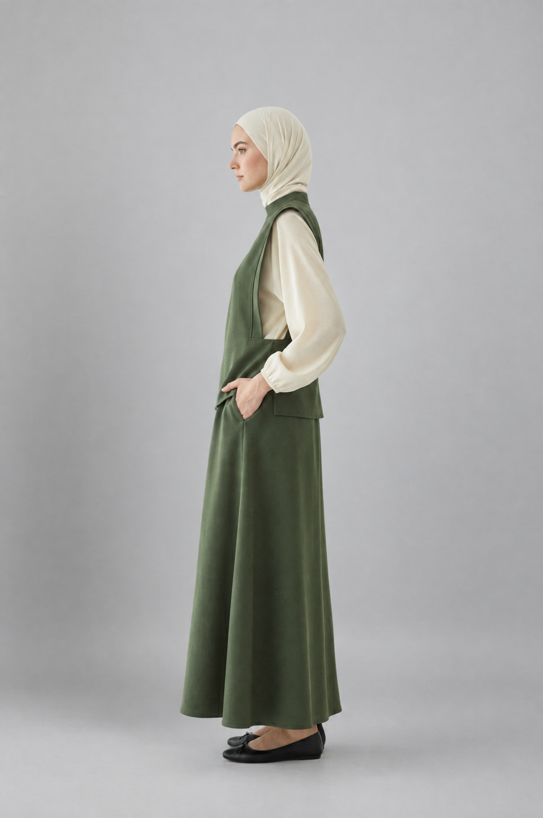 Harvest Harmony Modest Skirt Set in Green