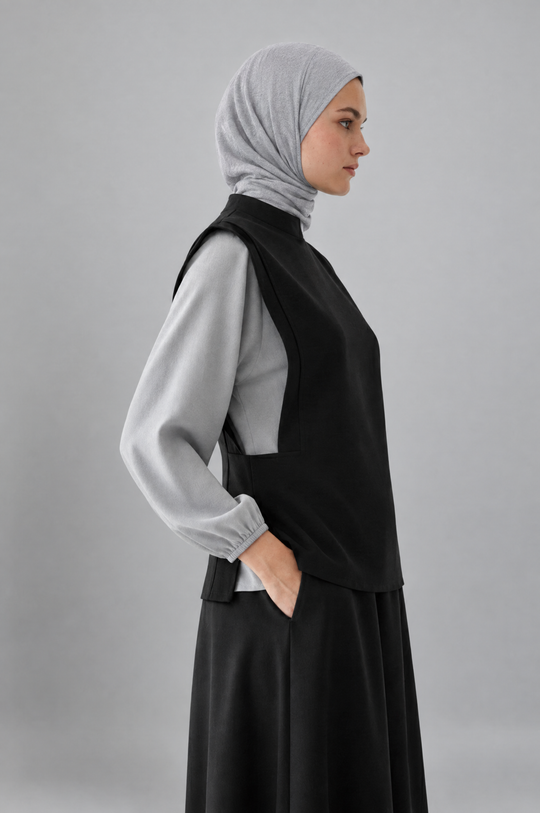 Harvest Harmony Modest Skirt Set in Black