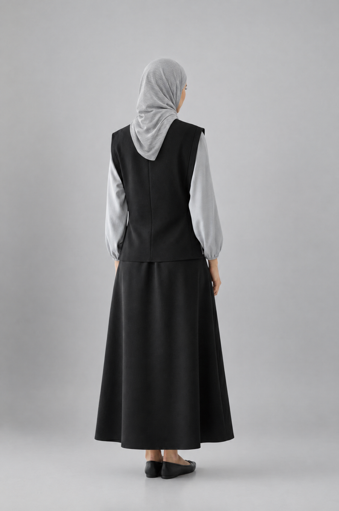 Harvest Harmony Modest Skirt Set in Black