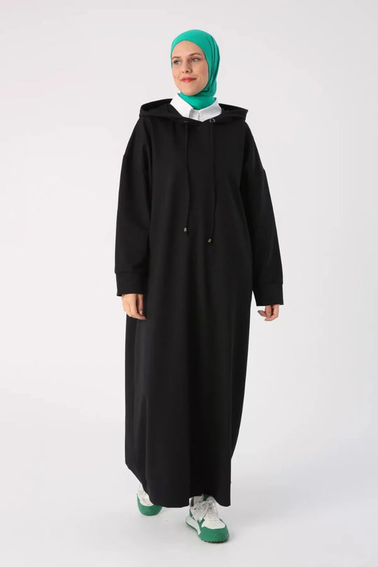 Plus Size Modest Hooded Knitted Dress | Dana Fashion