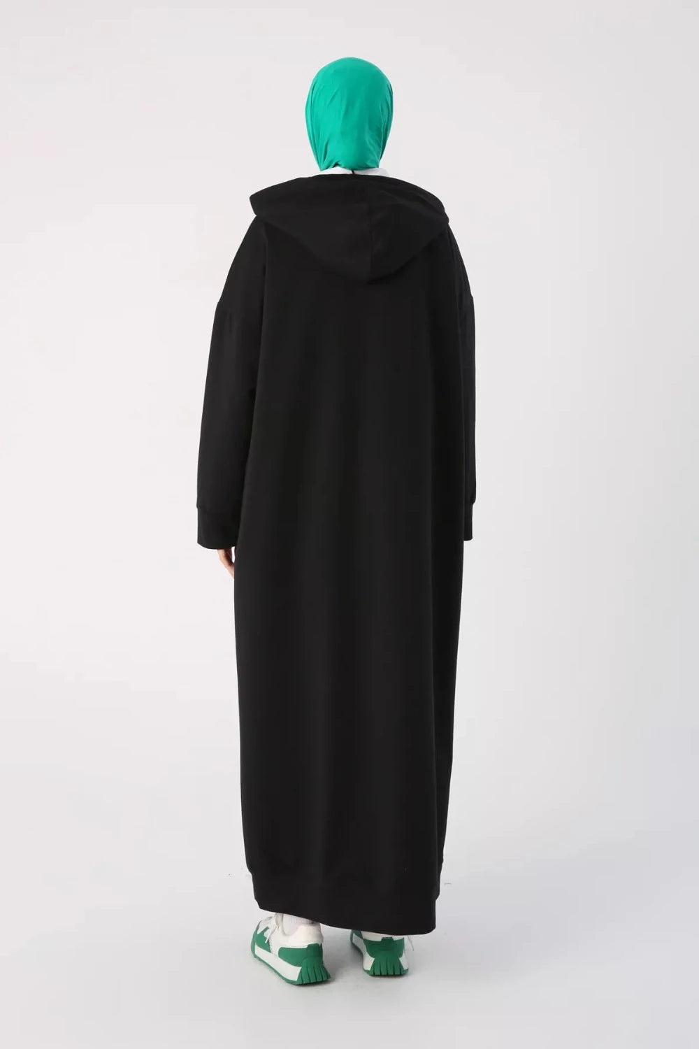 Plus Size Modest Hooded Knitted Dress 
