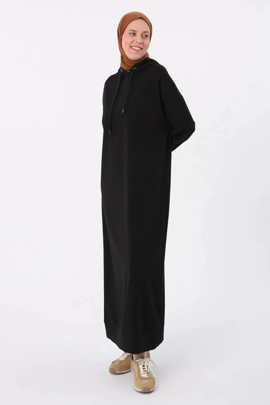 Sara Modest Hooded Chic Maxi Dress | Dana Fashion