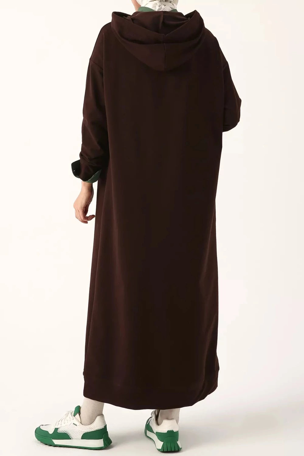 Sara Modest Hooded Chic Maxi Dress| Dana Fashion