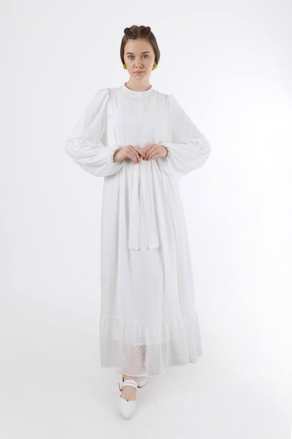 Ola Modest Dress | White