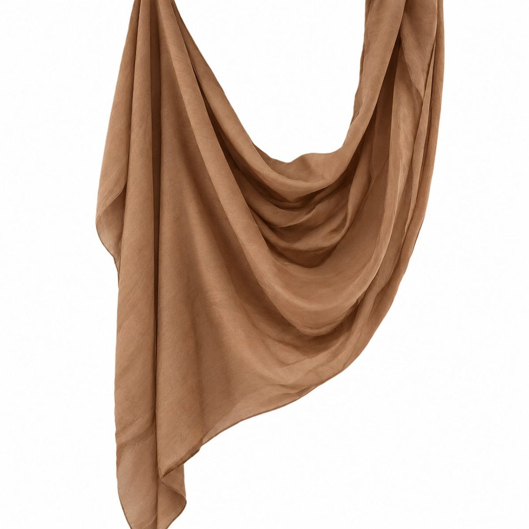 Premium Modal Hijab | Camel - flat lay view