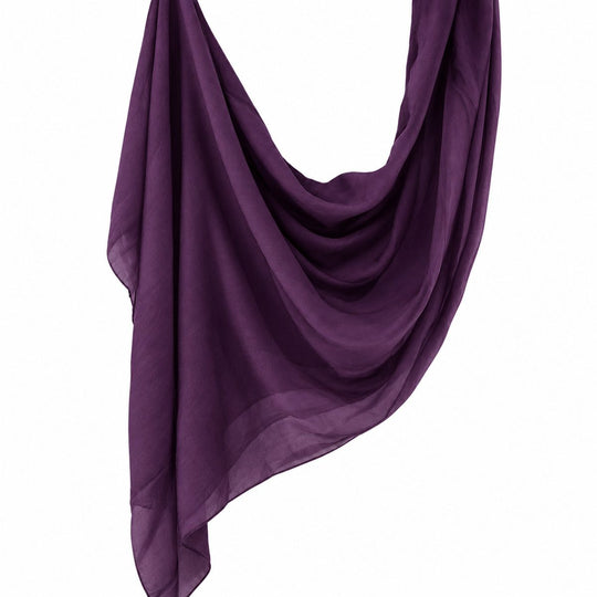 Premium Modal Hijab | Deep Purple - flat lay view