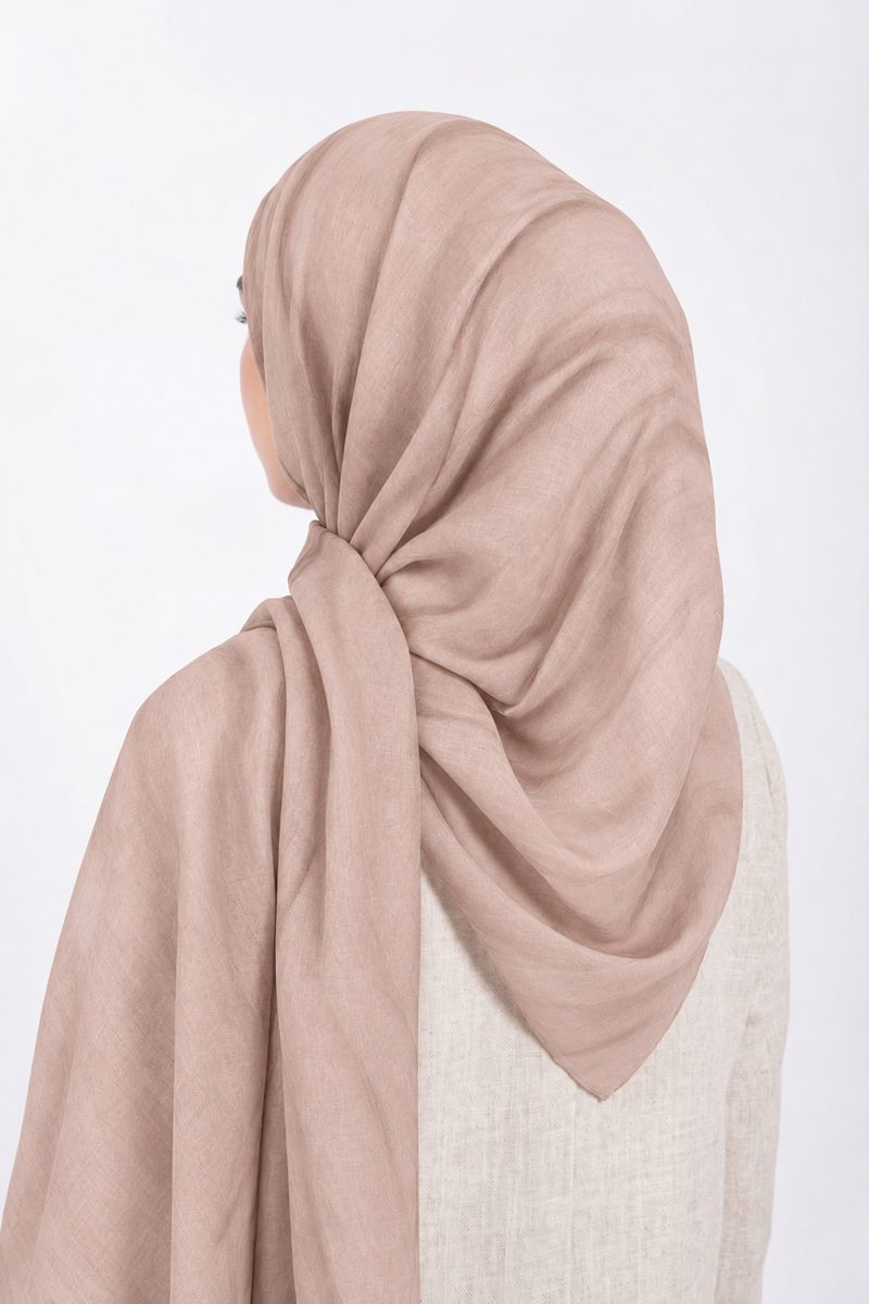 Premium Modal Hijab | Dusty Blush - back view