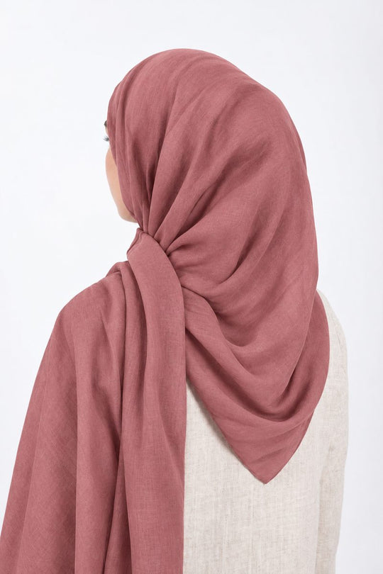 Premium Modal Hijab | Dusty Rose - back view