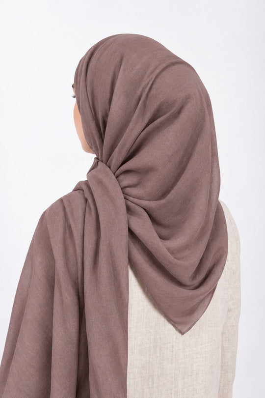 Premium Modal Hijab | Mushroom Mauve - back view