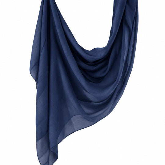 Premium Modal Hijab | Navy - flat lay view