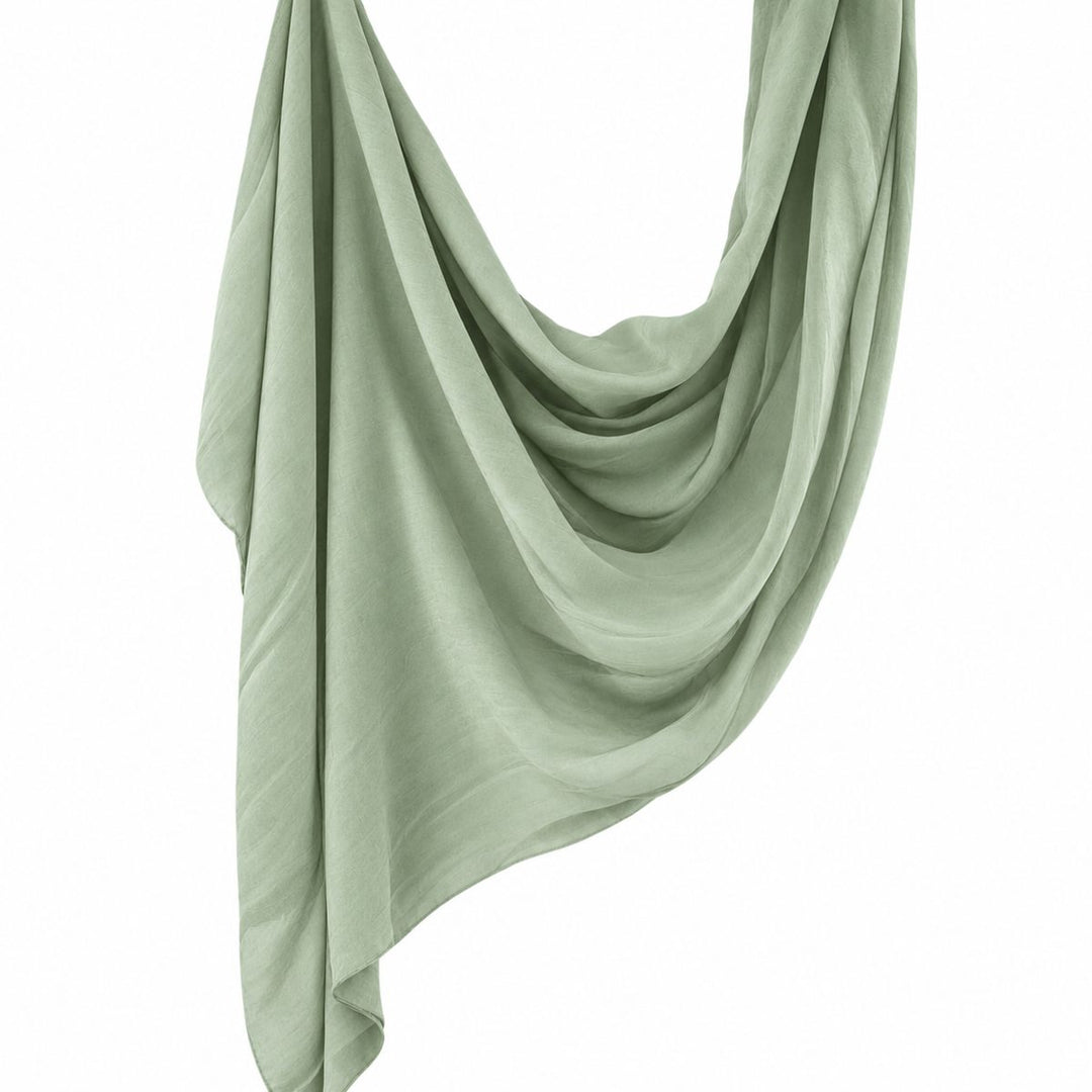 Premium Modal Hijab | Pale Sage - flat lay view
