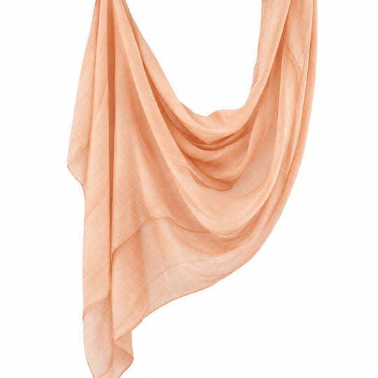 Premium Modal Hijab | Peach - flat lay view