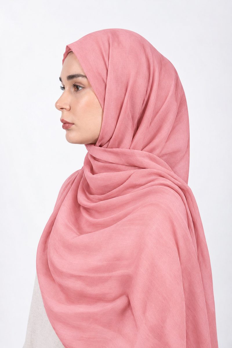 Premium Modal Hijab | Pink - side view