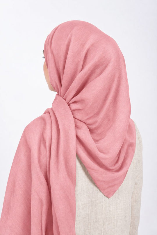 Premium Modal Hijab | Pink - back view