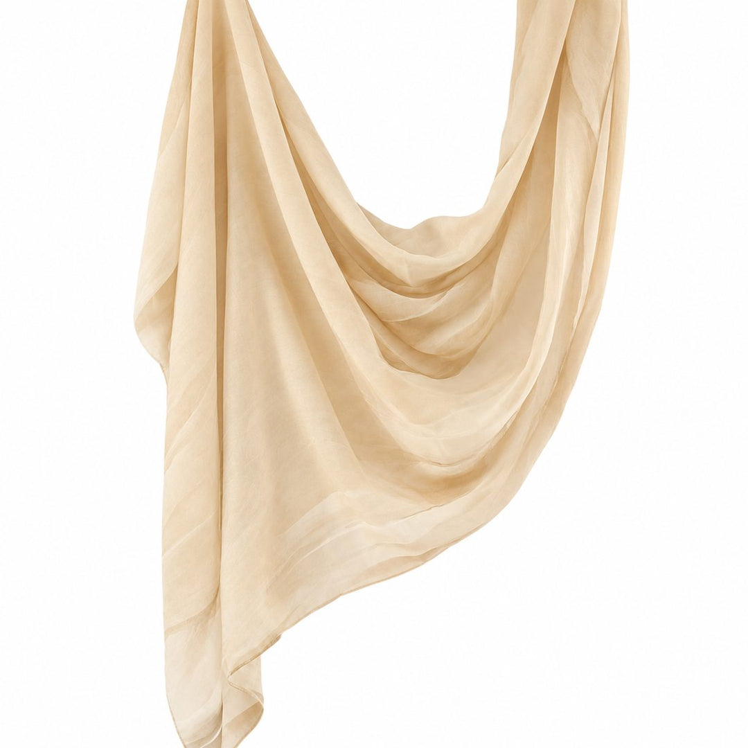Premium Modal Hijab | Vanilla - flat lay view