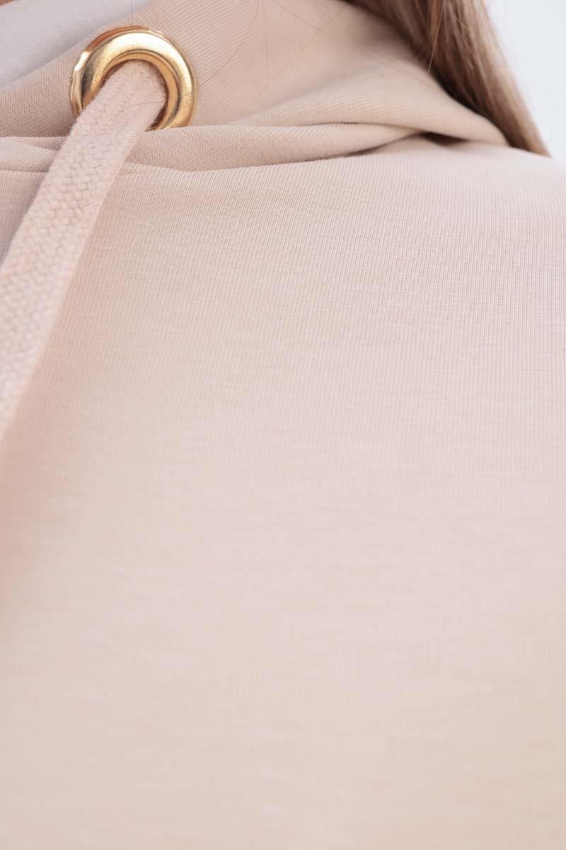 Sara Modest Hooded Chic Maxi Dress |Beige