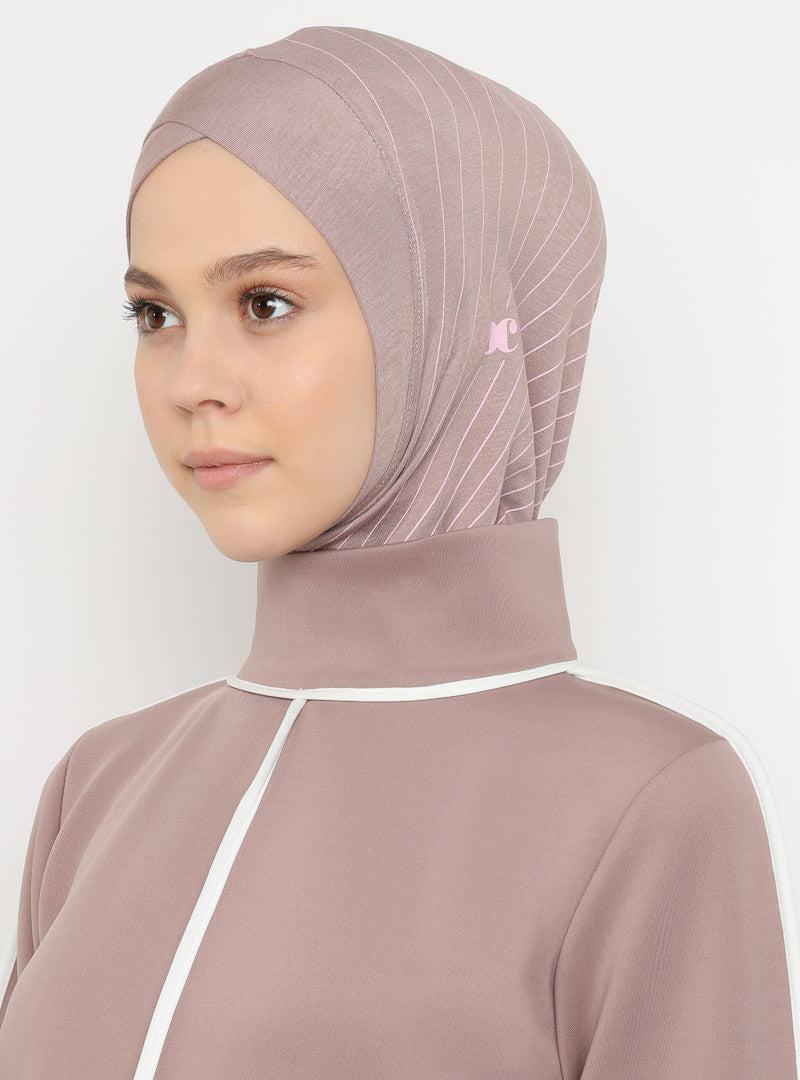 Striped Sport Hijab | Pink