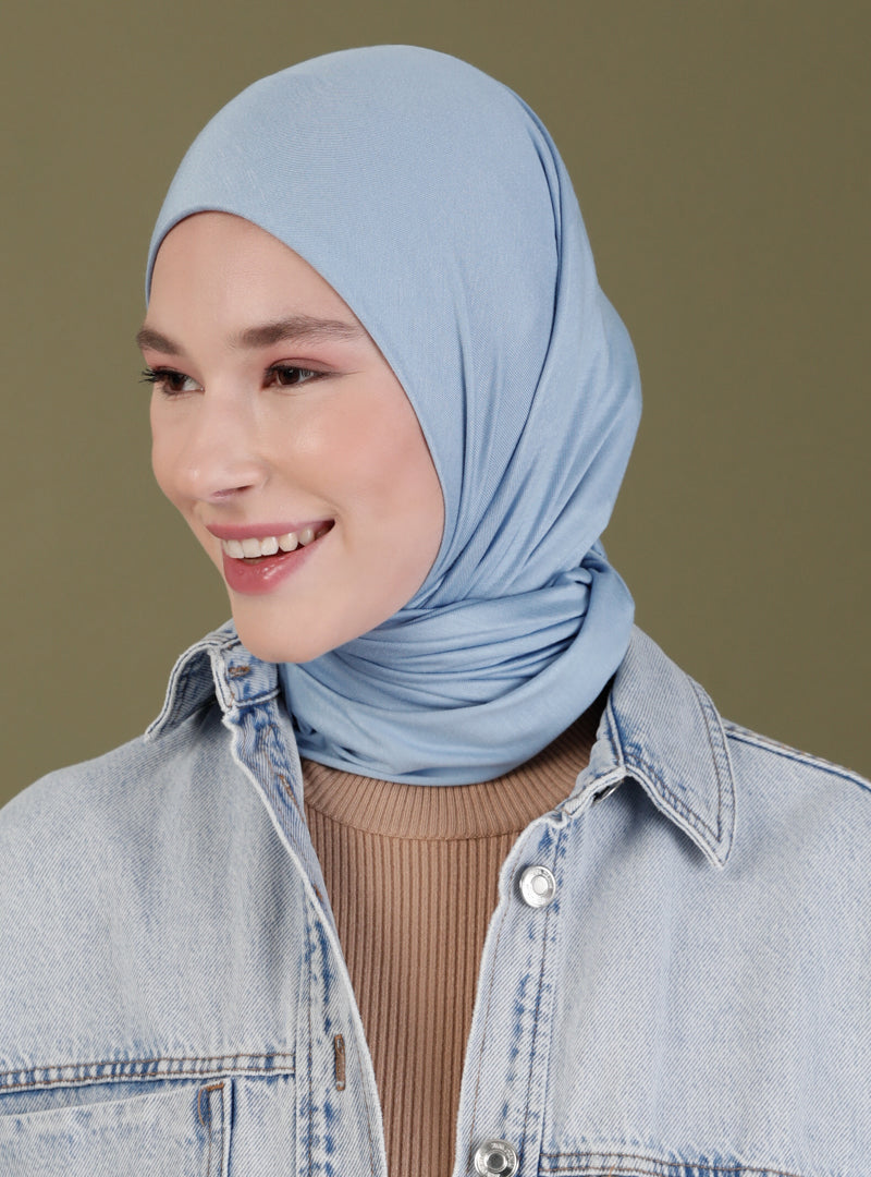 Instant Jersey Scarf | Baby Blue